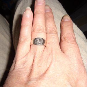 Sterling Silver Ring, 6 grams, Military GRR (Go, Remember, Return) - Size 8